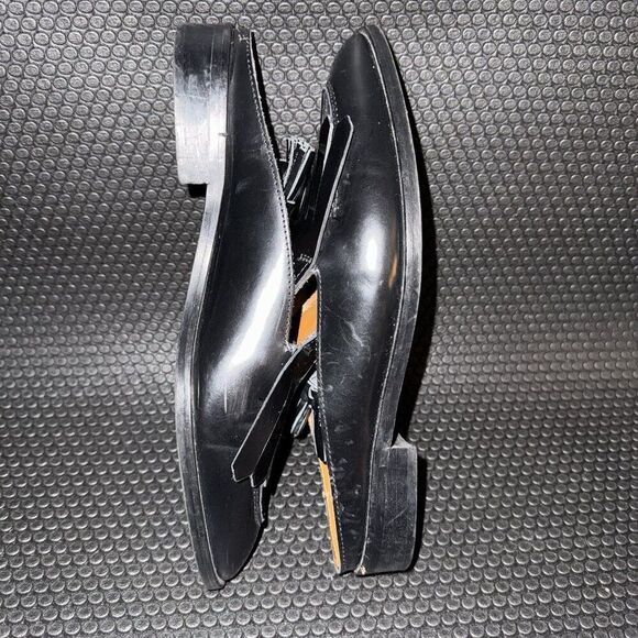 Everlane Slip On Black Leather Tassel The Modern Loafer Mule Women’s Size 6 - Picture 4 of 8